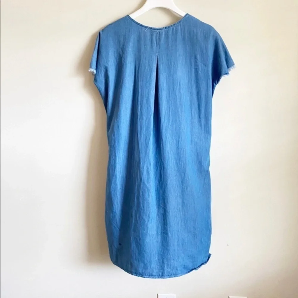 Beachlunchlounge Chambray Embroidery Dress M - Picture 6 of 7
